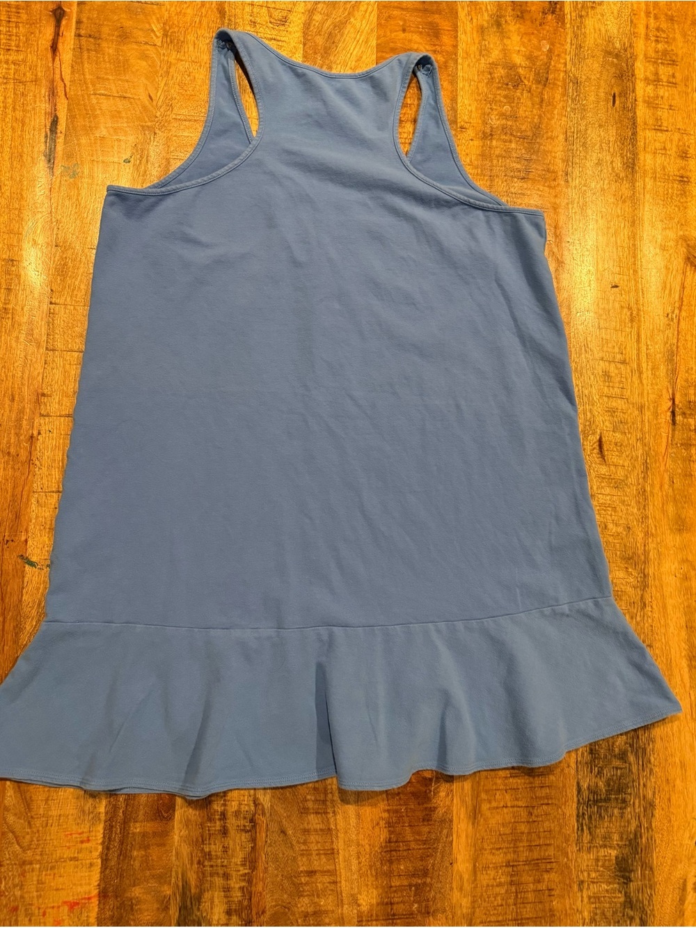Southern Tide Blue Ruffle Hem Racerback Dress Size Large - Picture 7 of 7